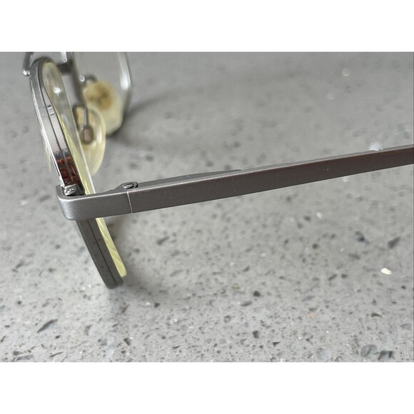 Marchon Leonard Natural Eyeglasses Frames ONLY 53-20-135 metal full rim aviator main image 9